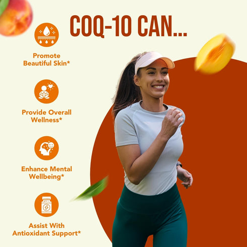 Coenzyme Q10 200mg Supplement - Once Daily CoQ10 Powder Capsules for Heart Health, Antioxidant Support