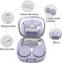 2 Pack Cute Contact Lens Case Travel Kit, Contact Case with Mirror, Tweezers, Remover Tool for Daily Use