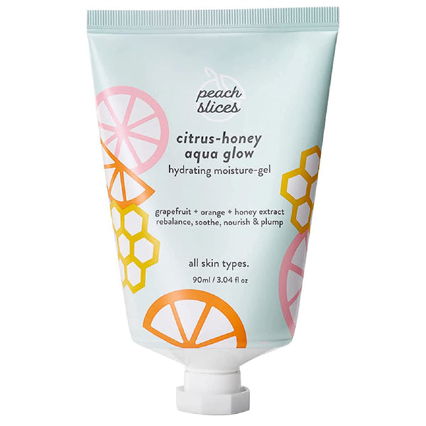 Peach Slices Citrus-Honey Aqua Glow - Hydrating Moisture Gel Face Moisturizer for All Skin Types, 3.04 oz