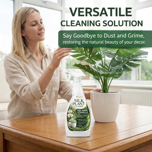 Silk Plant Cleaner Spray No Wipe, Artificial Plant Cleaner Cleaner, Removes Dust & Restores Fresh Natural Look, Easy