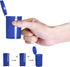 12pcs Plastic Empty Prescription Vials, Waterproof Airtight Pill Bottles with Pop Top Caps (19 Dram, Blue Opaque)
