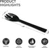 Party Essentials 20-Piece Plastic Buffet Serving Utensils Kit, Spoons/Forks/Tong in Black