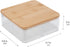Simplify 3 Compartment Organizer with Bamboo Lid, Perfect for Jewelry, Cosmetics, Accessories, and Keepsake Storage