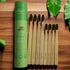 Pack 4 4 Gaia Guy Natural Bristle Bamboo Toothbrush Family (NO Nylon - Horsehair ONLY) - Totally Compostable
