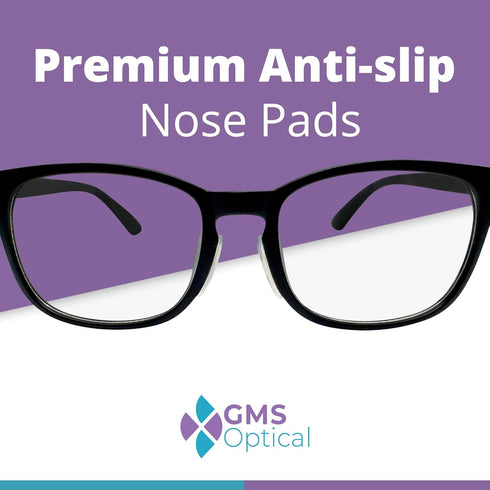 GMS Optical 1.8mm Reg-Thin/18mm Long Length Anti-Slip Adhesive Contoured Silicone Nose Pads for Glasses (5 Pair)