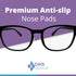 GMS Optical 1.8mm Reg-Thin/18mm Long Length Anti-Slip Adhesive Contoured Silicone Nose Pads for Glasses (5 Pair)