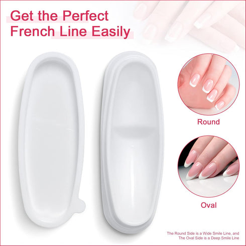 krofaue Nail Dip Container, Dipping Powder Tray for French Nail Smile Line Molding, Fashion Nail Tool