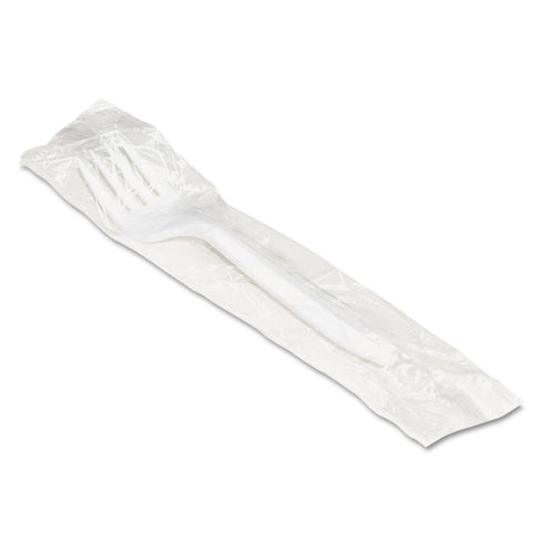 Boardwalk BWK MWFIW White Wrapped Polypropylene Cutlery