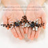 Unicra Black Hair Pins for Brides, Bridal Crystal Hair Piece Accessories for Women and Girls
