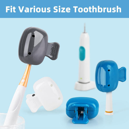 Toothbrush Cover Cap, Portable Toothbrush Protector, 6 Packs for Bathroom Travel