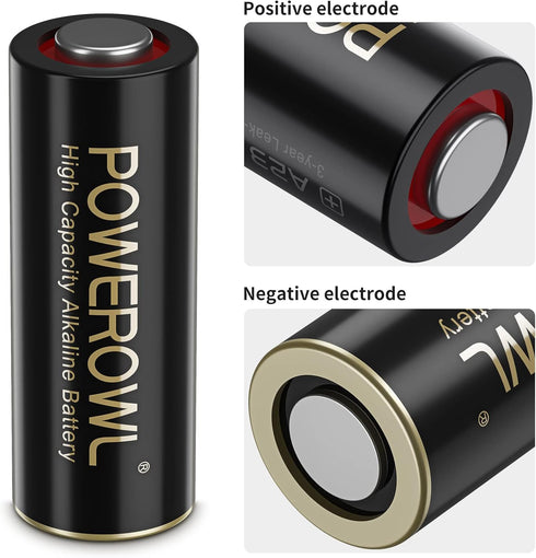 POWEROWL High Capacity A23 Batteries, 6 Pack, Premium Alkaline 21/23 23A 12V