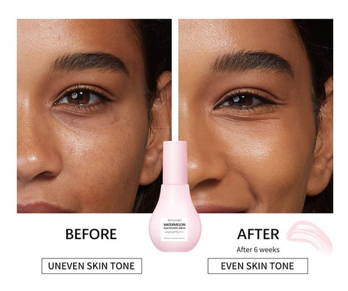 2 Pcs Watermelon Moisturizer Facial Serum, Brighten, Moisturize, and Lightweight Glow Facial Serum & Priming Liquid
