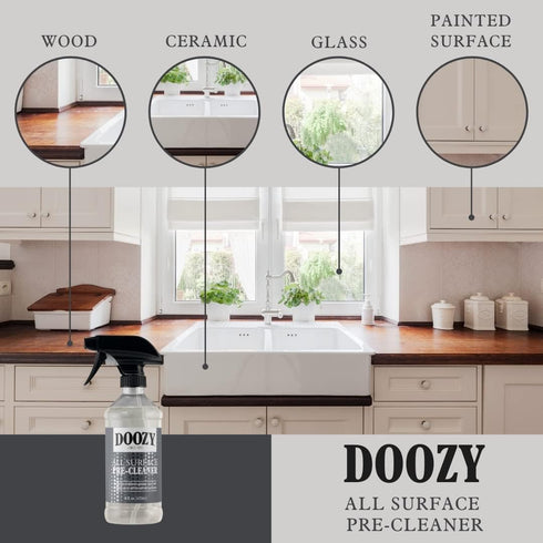 Doozy All Surface Pre-Cleaner, Pre Treatment to Remove Grease, Grime, Dirt, Wax & Oil on Furniture, Wood, Glass,
