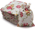 24 Pack Rose Double Drawstring Burlap Bags - 5.5"x 4" Reusable Linen Gift Pouches for Wedding Party
