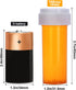 Plastic Empty Pill Bottles with Double Sided Use (Child Resistant & Easy Open) Caps - Medicine Container Pill Cases