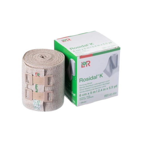 Lohmann & Rauscher Rosidal K Short Stretch Compression Bandage, For Management of Acute & Chronic Lymphedema, 2.36" x