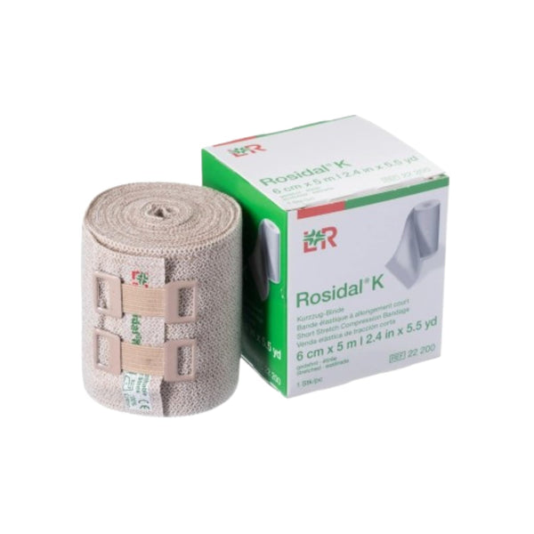 Lohmann & Rauscher Rosidal K Short Stretch Compression Bandage, For Management of Acute & Chronic Lymphedema, 2.36" x