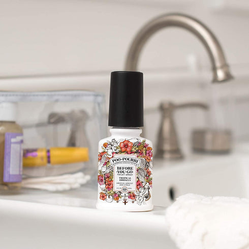 Poo-Pourri Before-You-Go Toilet Spray, Tropical Hibiscus - 2 Fl Oz with Hibiscus, Apricot and Citrus