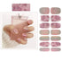 SIUSIO 112pcs Nail Wraps, 8 Sheets Full Nail Polish Strips, Gradient Glitter Stickers with Crystal Glass Nail Files