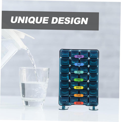 Portable Weekly Medicine Storage Box Pill Organizer for Travel and Daily Use Lightweight Household Case with Daily