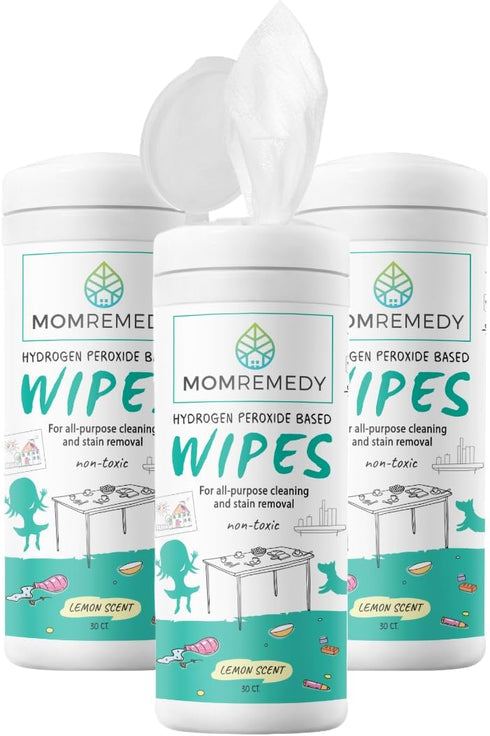 Hydrogen Peroxide Cleaning Wipes, All Purpose Cleaner and Stain Remover, Multipurpose for Kitchen, Bathroom, 3 Pack