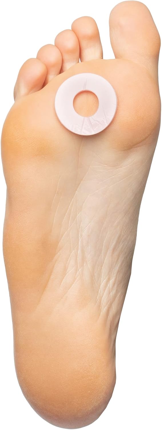 ZenToes Round Callus Cushions with Water-Resistant Self-Stick Adhesive, Protects Foot, Heel, Toes from Rubbing (24
