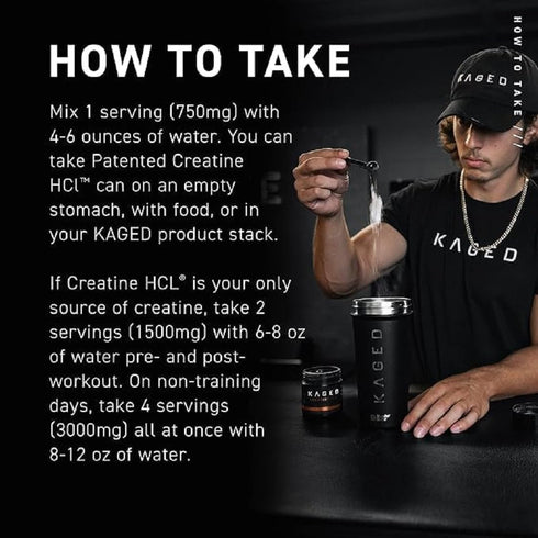 Kaged Creatine HCl Capsules, Unflavored Muscle Building and Recovery Supplement, 75 Servings