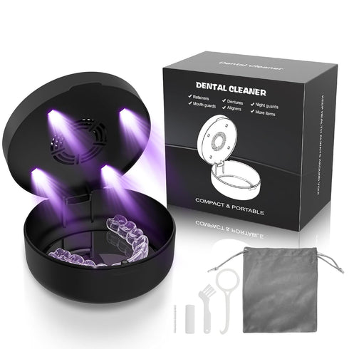 Voraiya UV Retainer Case with Fan, UVC Retainer Cleaner, Aligner Case Includes