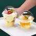 KKONHII 50 Pack 7oz Disposable Dessert Cups, Clear Plastic Cups with Lids, Mini Parfait Cups with No Holes Dome Lids