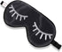 ZIMASILK 100% Natural Silk Sleep Mask, Adjustable Super-Smooth Soft Eye Mask for Sleep with Bag (Eyelashes)