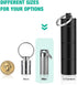 Opret Waterproof Titanium Pill Container with Keychain & Necklace - Mini Pill Holder for Travel