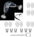 Eyeglass Nose Pads Screw-in Repair Kit, Anti-Slip Soft Silicone Air Chamber Bag with Screws and Screwdriver for Glasses