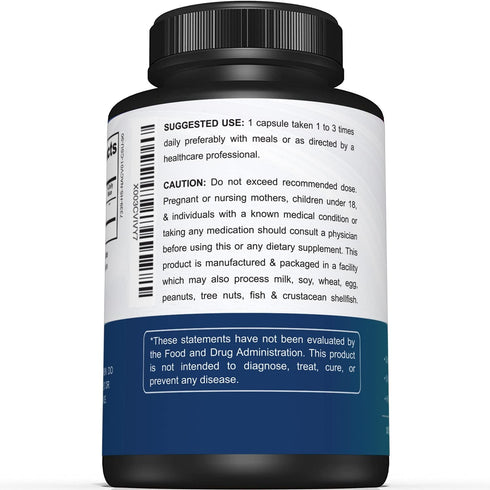 Premium NAC Supplement N-acetyl Cysteine, 750mg per Capsule, 90 Capsules, Supports Liver, Detox, Immune Health