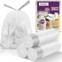 heihaily 1.6 Gallon Drawstring Kitchen Trash-Bags - Unscented Clear White Plastic Garbage Bags