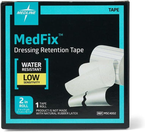 Medline MedFix Dressing Retention Tape, 2" x 11 yd, Secures Primary Dressings