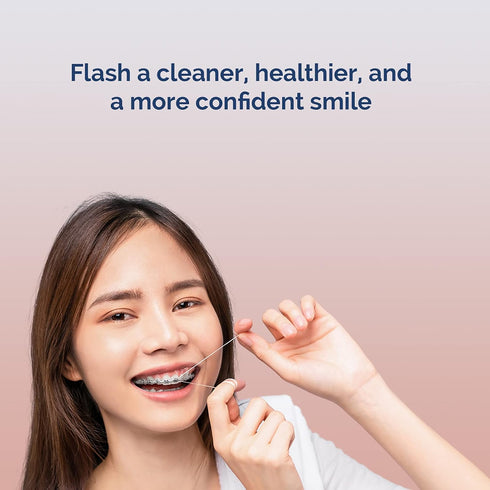 Proxysoft Dental Floss for Bridges and Implants - 6 Packs with Extra-Thick Proxy Brush for Optimal Hygiene