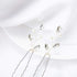 Syhood 6 Pieces Pearl Crystal Bridal Hair Pins, Rhinestone Flower Wedding Hair Accessories for Women