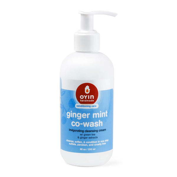 Oyin Handmade Ginger Mint Co-Wash, Invigorating Cleansing Cream with Green Tea & Ginger Extracts, 8 oz