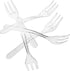 LORESO Clear Mini Plastic Forks - Tasting Mini Forks 100CT, 3.8 Inches, BPA Free, Reusable for Fruit and Dessert