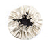 Satin Bonnet for Women | Large Sleeping Cap for Long Curly Hair | Adjustable Night Cap (Double Layer Black/Champagne)