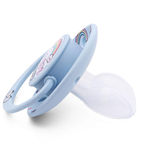 Large Shield Comfort Soother - Pastel Blue Rainbow Sissy Design - Sensory Tool for Stress Relief & Better Sleep