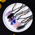 Runyangshi Black Obsidian Healing Crystal Pendants, Double Pointed Natural Crystal Quartz Necklace, Chakra Crystal Wand