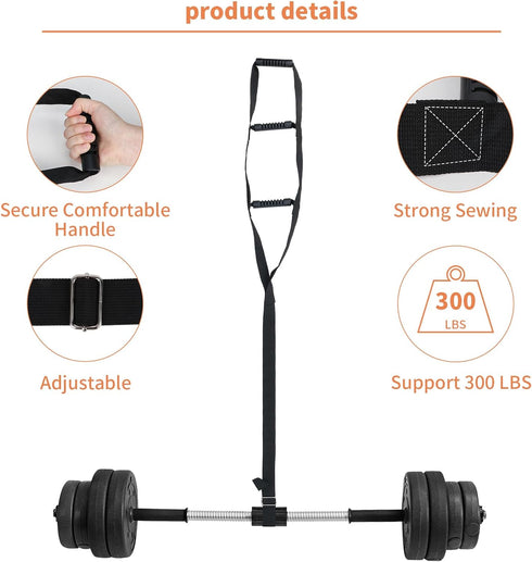 Munzong Bed Ladder Assist Black Pull Up - Sit Up Assist Device, Assistive Bedside Straps with Handle Strap, Portable