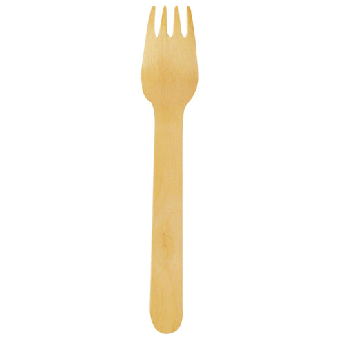 Perfect Stix Disposable Wooden Forks, 100% All-Natural Compostable Forks 6" Length (Pack of 100)