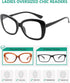 Eyekepper 4-Pack Chic Reading Glasses - Oversized Readers for Women, +2.50