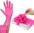 FINITEX Pink Nitrile Disposable Gloves - 3.5mil, 100PCS, Powder Free, Latex Free, Medical Exam, Food Cleaning