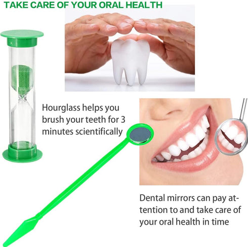2 x Portable Orthodontic Oral Care Kit, Travel Kit for Patients, Toothbrush, Wax Floss, Interdental Cleaning