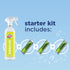 Windex Dissolve Concentrated Pods, Multisurface Cleaner Starter Kit, 1 Reusable Bottle, 3 Concentrated Pods