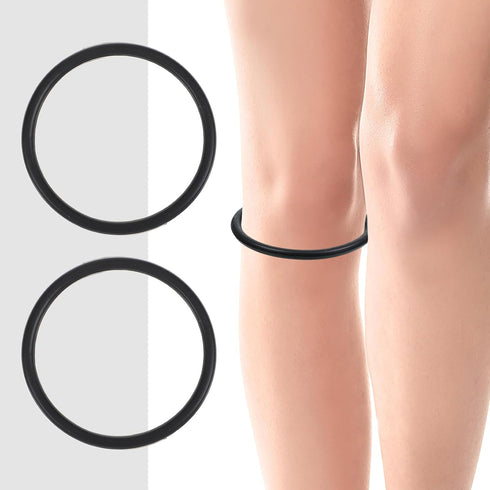 Lnngub 2 Pcs Patellar Tendon Support Strap,Black Patella Band Silicone Patellar Knee Strap Knee Band for Knees Pain