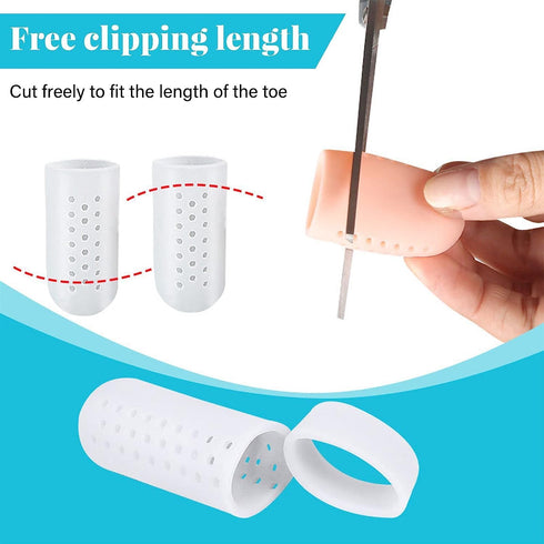 Small Toe Protectors, 8 Count Silicone Toe Caps for Small Toe, Gel Toe Cap and Protector for Pain Relief from Corns,